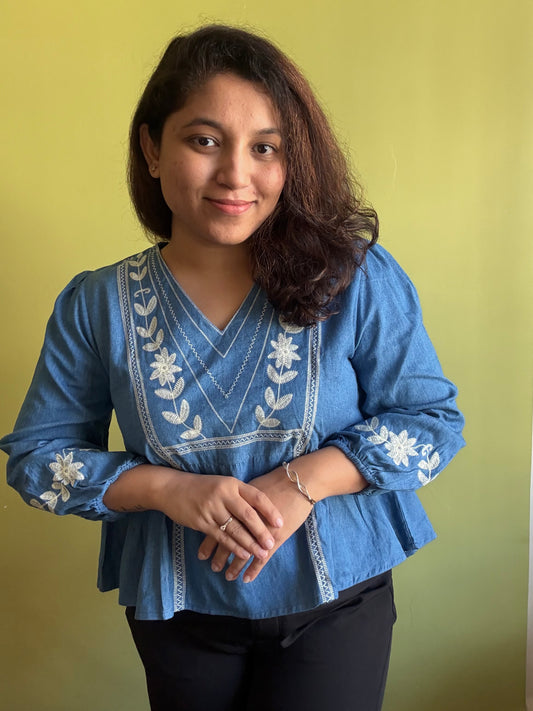 Denim Kurti (Dark Blue)