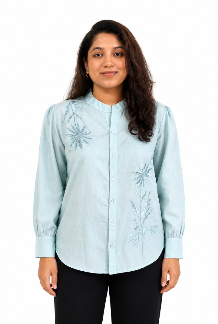 Powder Blue Kurti Shirt