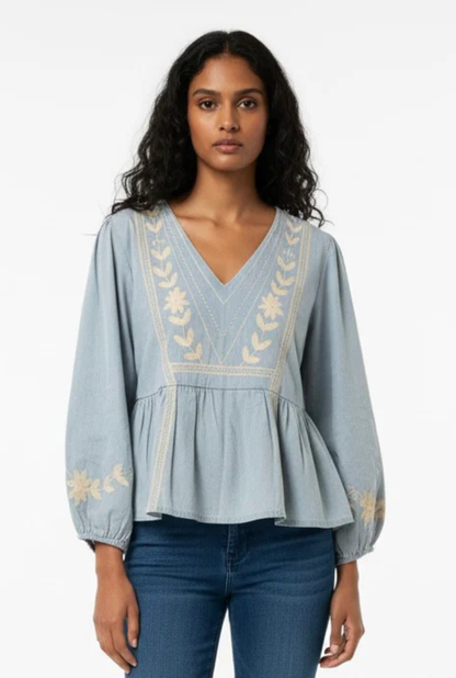 Denim Kurti (Light Blue)