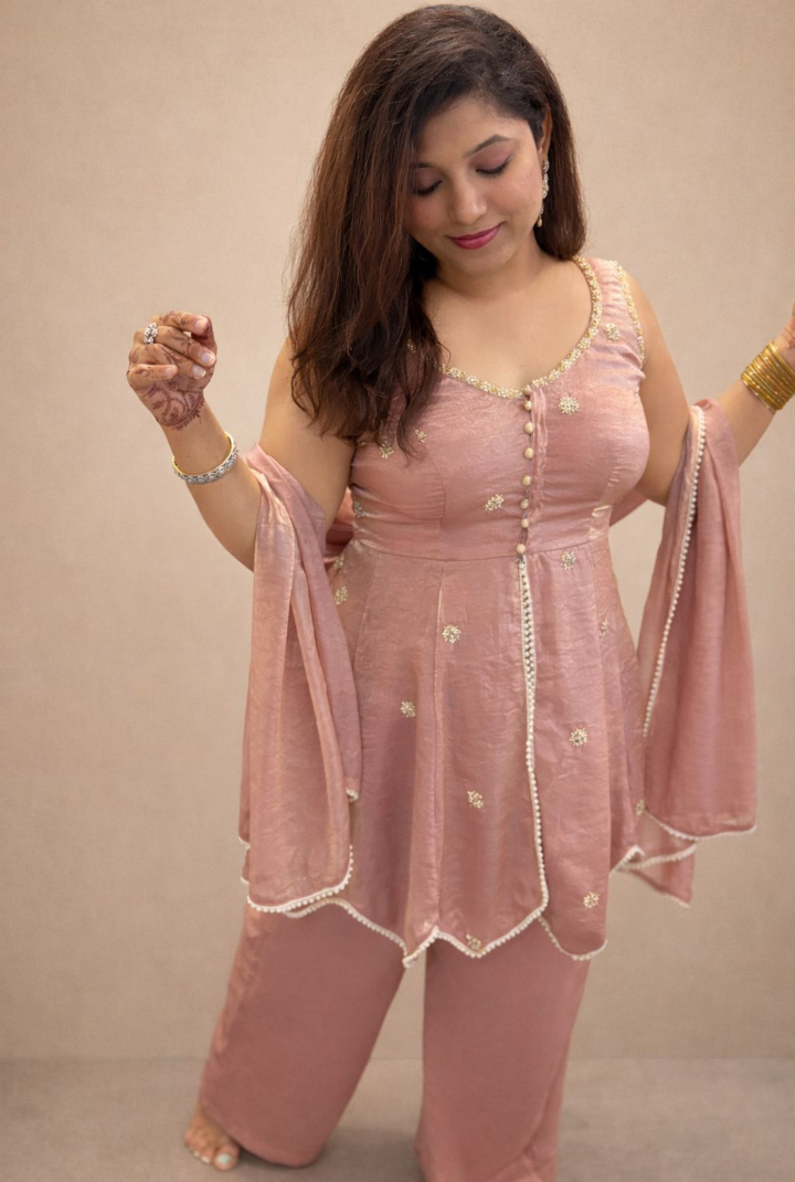 Dusty Pink Three-Piece Set