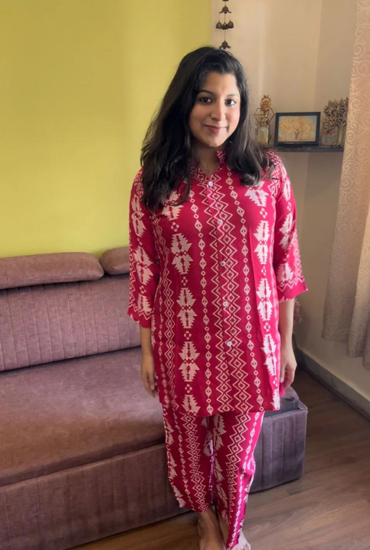 Indo Western Pink Cordset