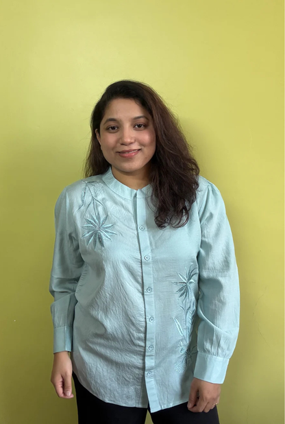 Powder Blue Kurti Shirt