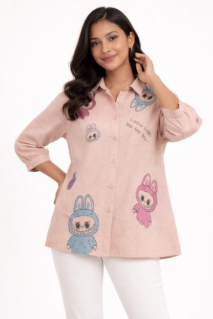 Labubu Soft Peachy Blush Shirt