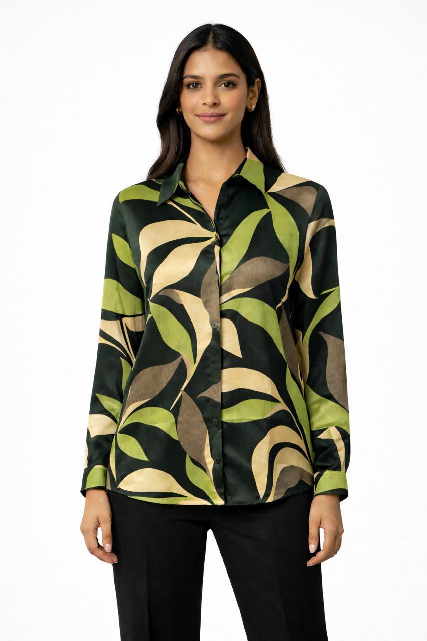 Satin Green Shirt