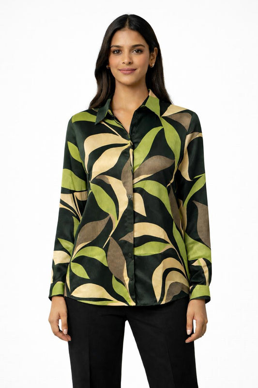 Satin Green Shirt