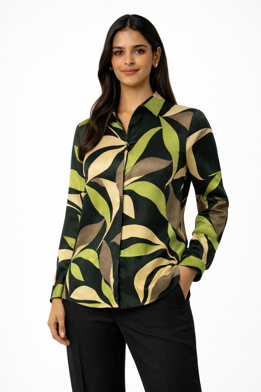 Satin Green Shirt