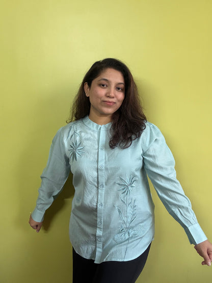 Powder Blue Kurti Shirt