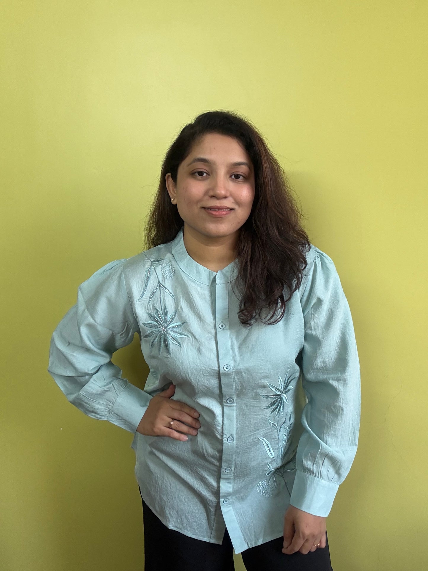 Powder Blue Kurti Shirt