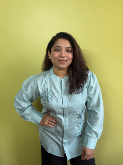 Powder Blue Kurti Shirt