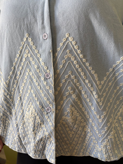 Denim Long Hand with Embrodiery (light blue)