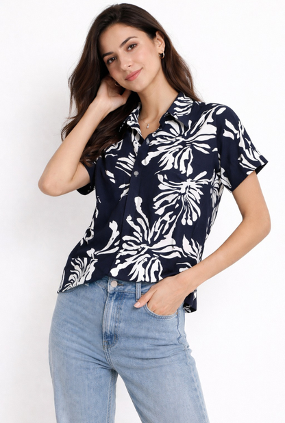 Botanical Blue Shirt