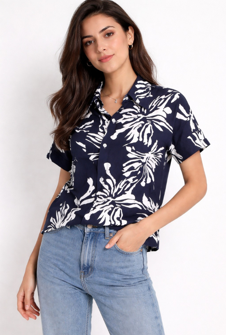 Botanical Blue Shirt